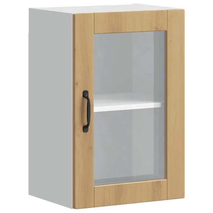 vidaXL Armario pared para cocina puerta cristal Porto roble artesanal