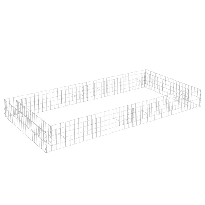vidaXL Arriate de gaviones de acero 200x100x20 cm