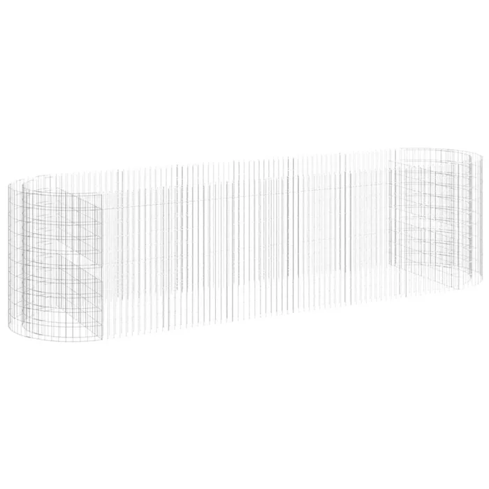 vidaXL Arriate de gaviones de hierro galvanizado 400x100x100 cm