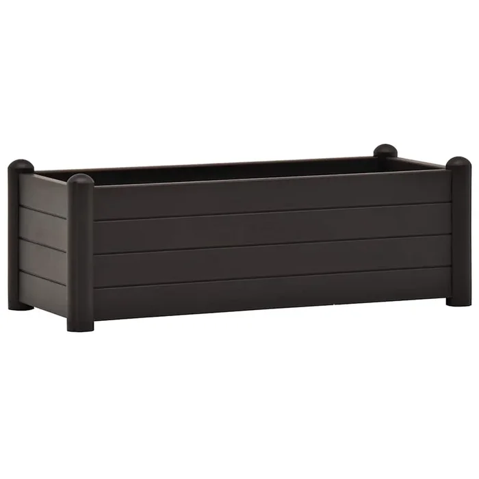 vidaXL Arriate elevado de jardín PP gris antracita 100x43x35 cm