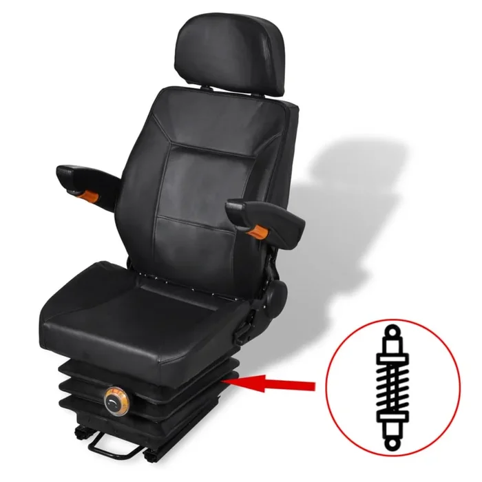 vidaXL Asiento de tractor con suspensión