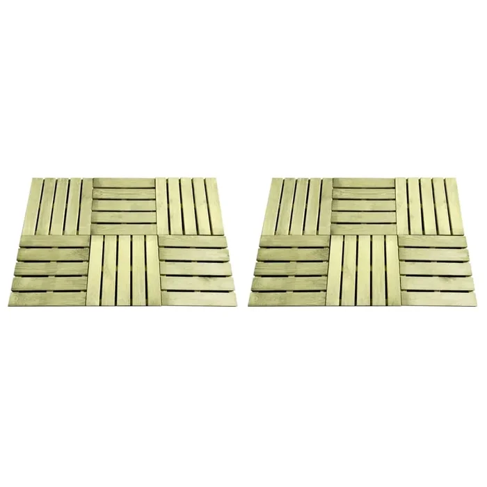 vidaXL Baldosas de porche 12 unidades madera verde 50×50 cm