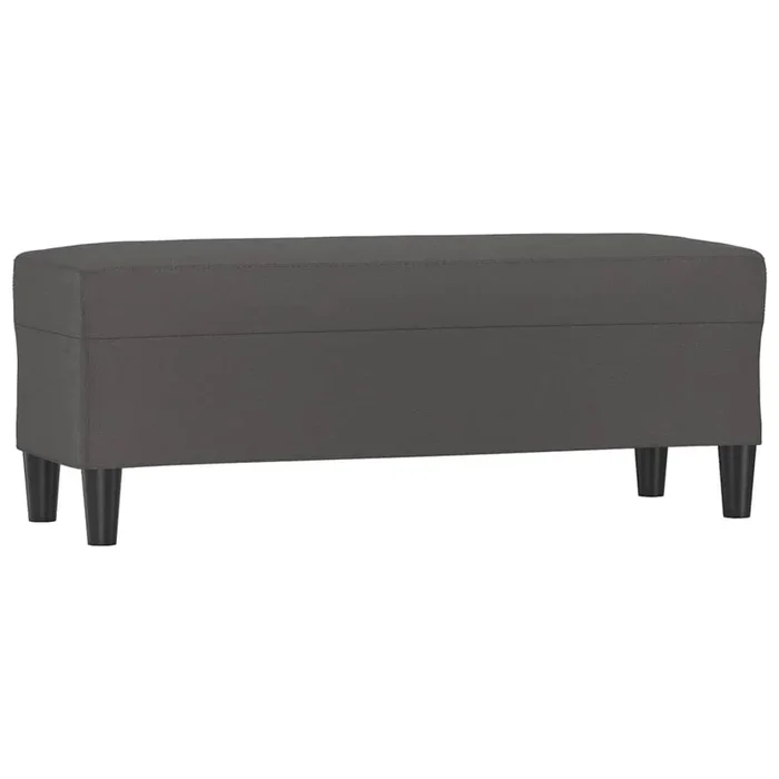 vidaXL Banco de cuero sintético gris 100x35x41 cm