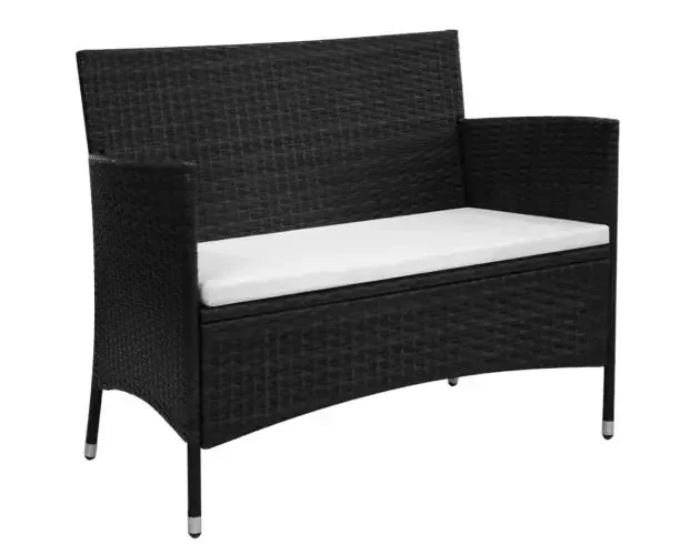 vidaXL banco de jardín 90 cm ratán sintético negro | Brico Depôt Spedizione Gratuita