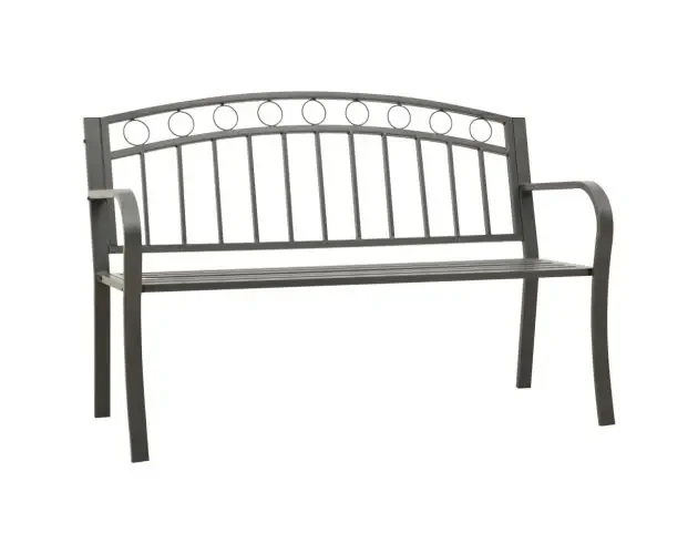 vidaXL banco de jardín acero gris 120 cm | Brico Depôt Originale
