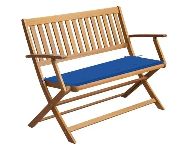 vidaXL banco de jardín con cojín madera maciza de acacia 120 cm | Brico Depôt Offerta Limitata