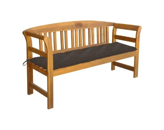 vidaXL banco de jardín con cojín madera maciza de acacia 157 cm | Brico Depôt Solo Oggi