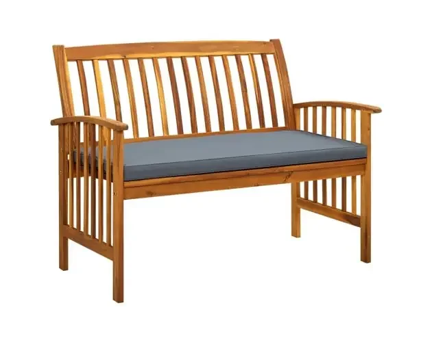 vidaXL banco de jardín con cojines 119 cm madera maciza de acacia | Brico Depôt Soddisfatti O Rimborsati