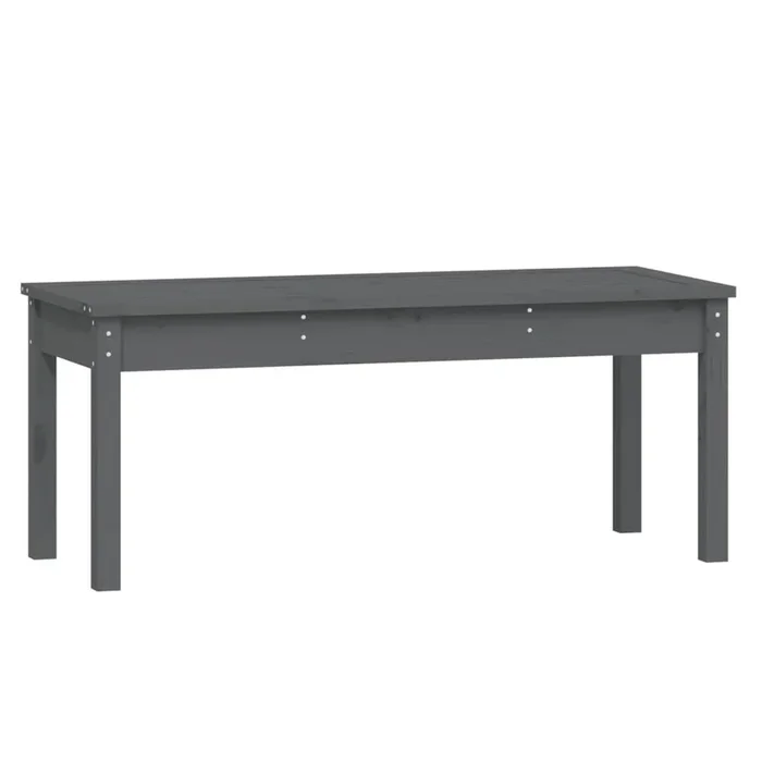 vidaXL Banco de jardín madera maciza de pino gris 109x44x45 cm