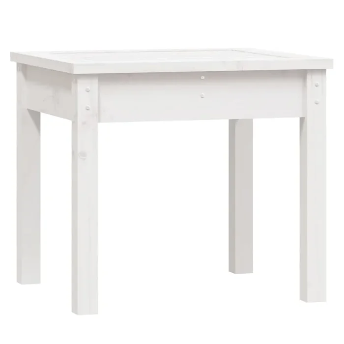 vidaXL Banco de jardín madera maciza pino blanco 50x44x45 cm