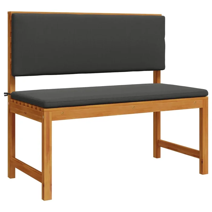 vidaXL Banco de jardín Marrón 100 x 50 x 91cm Madera maciza de Acacia