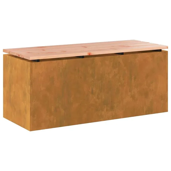 vidaXL Banco de jardín Oxidado 100 x 40 x 43 cm Acero oxidado