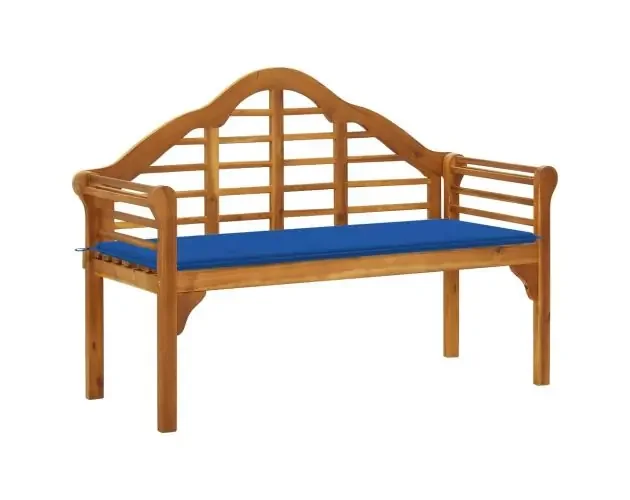 vidaXL banco de jardín queen con cojín madera maciza de acacia 135 cm | Brico Depôt Certificato