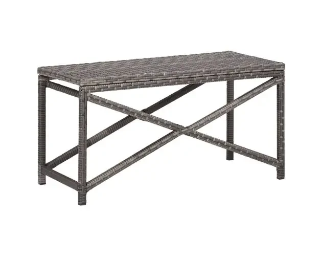 vidaXL banco de jardín ratán sintético gris 80 cm | Brico Depôt Must-Have