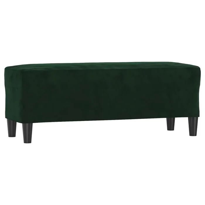 vidaXL Banco de terciopelo verde oscuro 100x35x41 cm