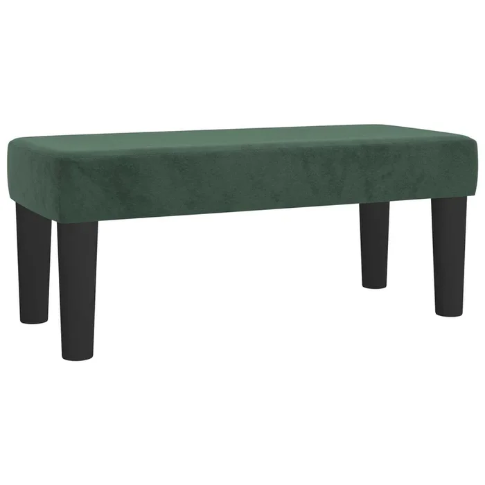 vidaXL Banco de terciopelo verde oscuro 70x30x30 cm