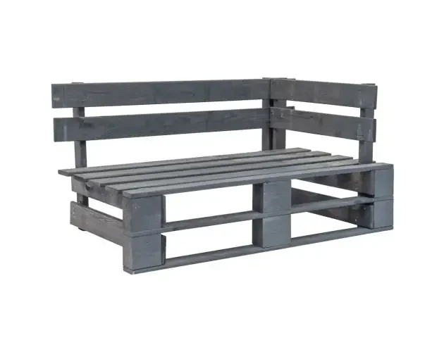 vidaXL banco esquinero de palés para jardín madera gris | Brico Depôt Lusso