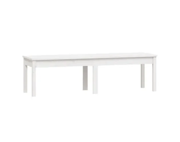 vidaXL banco jardín 2 plazas madera maciza pino blanco 159,5x44x45 cm | Brico Depôt Artigianale