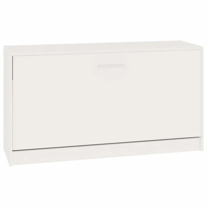 vidaXL Banco zapatero blanco brillante 80x24x45 cm madera de ingeniería