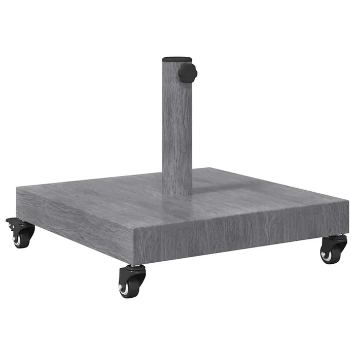 vidaXL Base de sombrilla para exterior Aspecto de madera gris oscuro