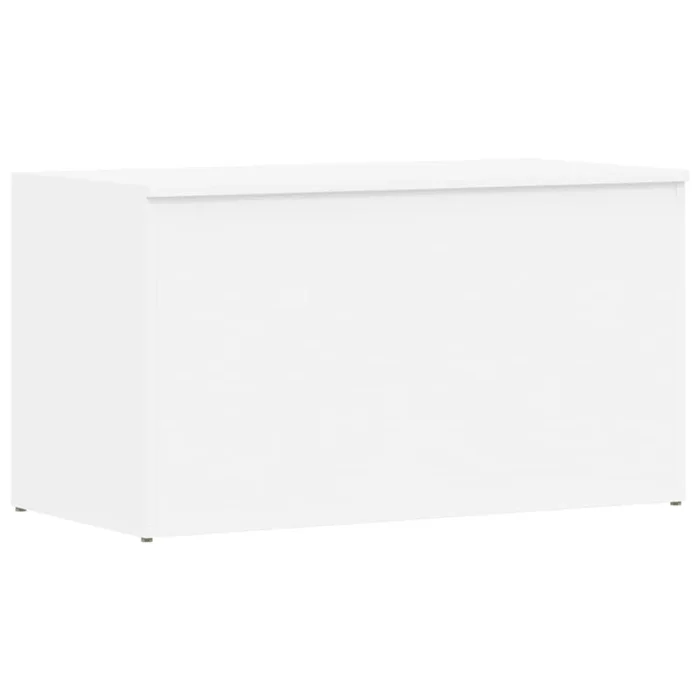 vidaXL Baúl de almacenamiento madera contrachapada blanco 84x42x46 cm