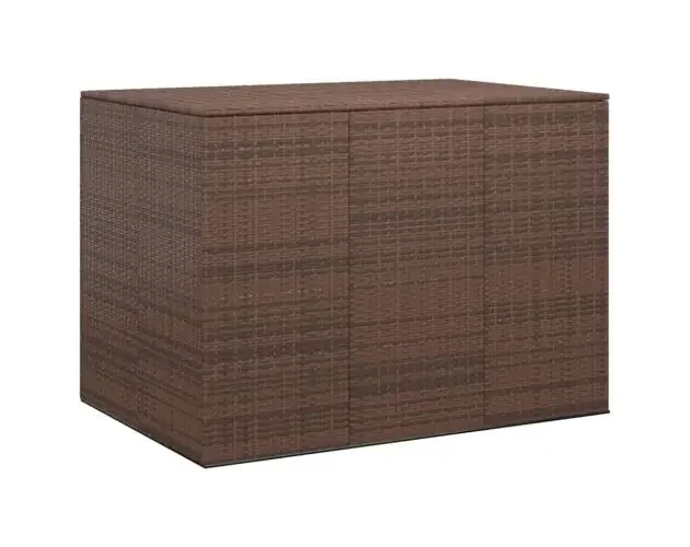 vidaXL baúl para cojines de jardín ratán pe marrón 145x100x103 cm | Brico Depôt Moderno