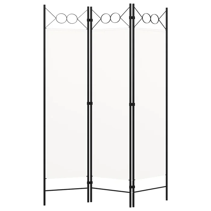 vidaXL Biombo divisor de 3 paneles blanco 120×180 cm