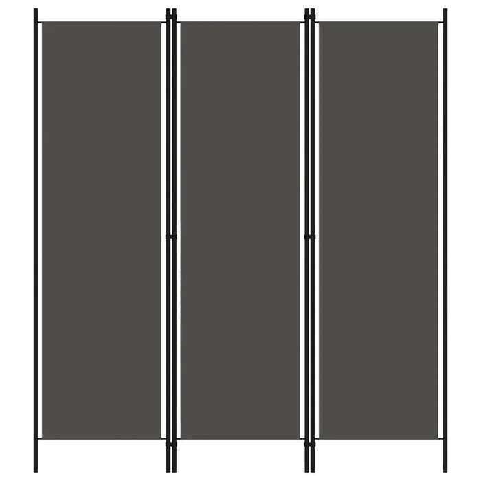 vidaXL Biombo divisor de 3 paneles gris antracita 150×180 cm
