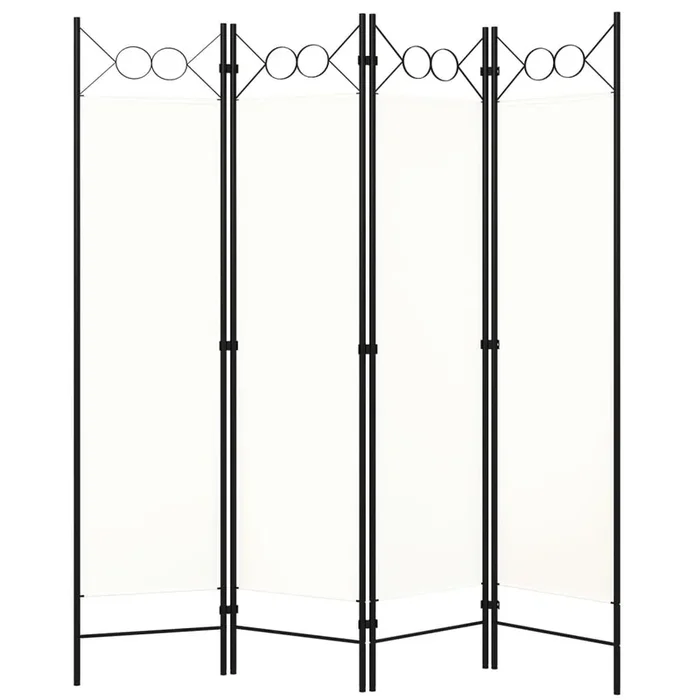 vidaXL Biombo divisor de 4 paneles blanco 160×180 cm