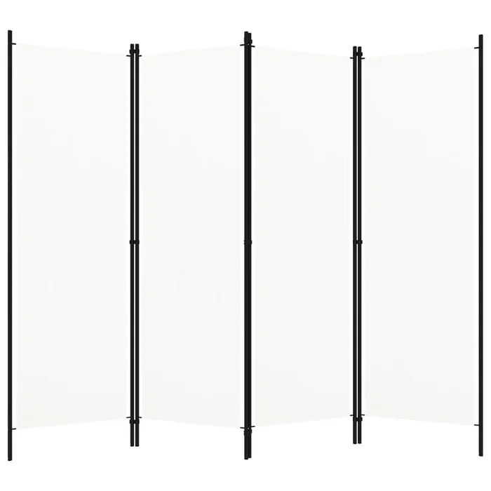 vidaXL Biombo divisor de 4 paneles blanco 200×180 cm