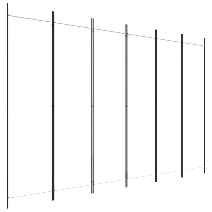 vidaXL Biombo divisor de 6 paneles de tela blanco 300×200 cm