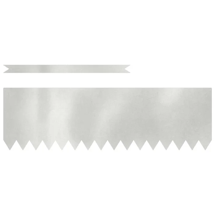 vidaXL Borduras para césped 10 pcs Plateado 100 x 0.5 x 30 cm