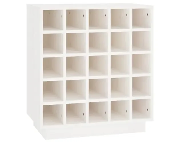 vidaXL botellero de madera maciza de pino blanco 55,5x34x61 cm | Brico Depôt Compra Oggi Stesso
