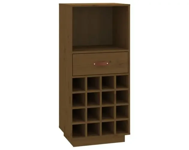 vidaXL botellero de madera maciza de pino marrón miel 45x34x100 cm | Brico Depôt Top Qualità