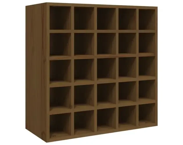 vidaXL botellero madera maciza de pino marrón miel 56x25x56 cm | Brico Depôt Promo Stagionale