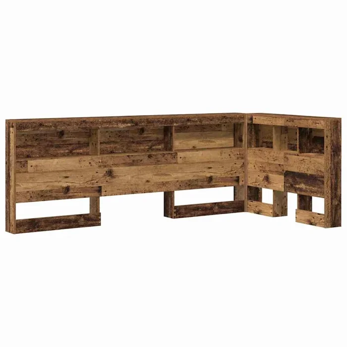 vidaXL Cabecera de almacenamiento con estante Madera vieja 75 cm