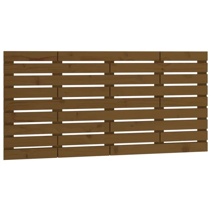 vidaXL Cabecero cama pared madera maciza pino marrón miel 146x3x63 cm