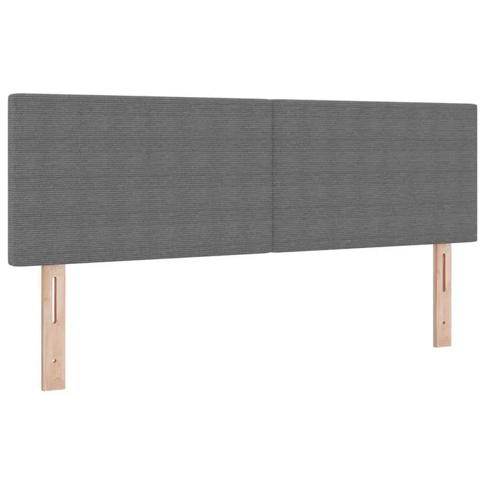 vidaXL Cabecero con cabecera Manual Gris claro 140 cm Tela de Rayas