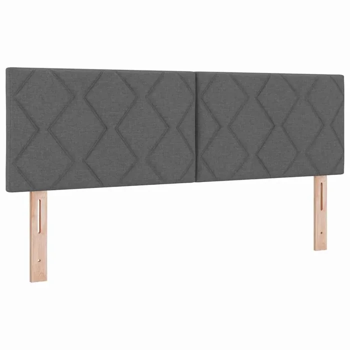 vidaXL Cabecero con luces de tiras LED con cabecera Gris 160 cm tela