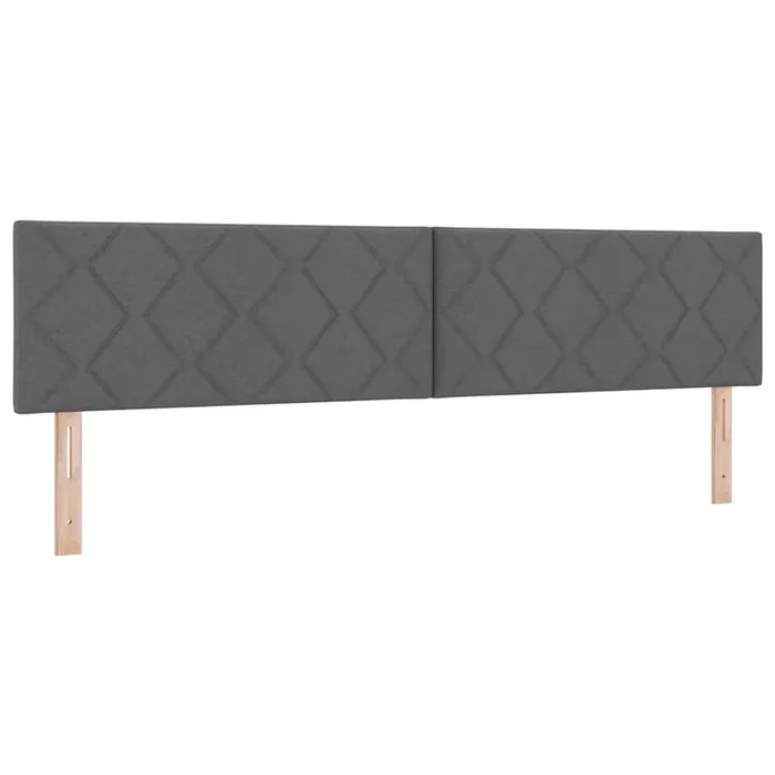 vidaXL Cabecero con luces de tiras LED con cabecera Gris 200 cm tela