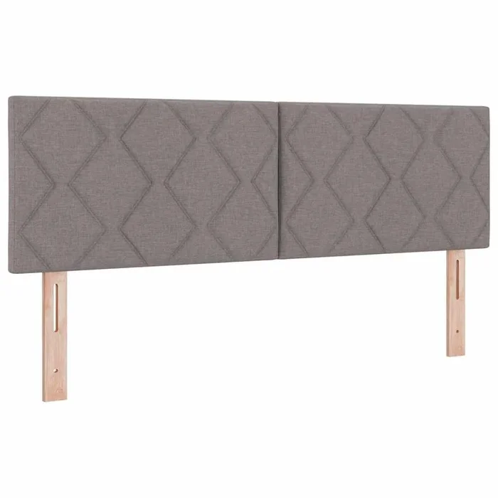 vidaXL Cabecero con luces de tiras LED con cabecera Taupé 144 cm tela