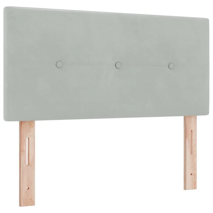 vidaXL Cabecero con luces de tiras LED Gris Claro 80 cm Terciopelo