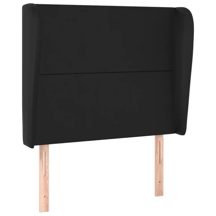 vidaXL Cabecero con orejas de cuero sintético negro 93x23x118/128 cm (3)