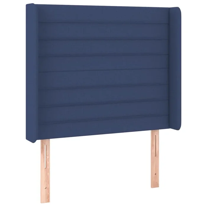 vidaXL Cabecero con orejas de tela azul 103x16x118/128 cm (2)