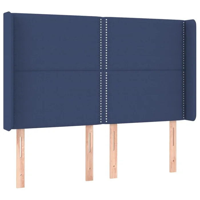 vidaXL Cabecero con orejas de tela azul 147x16x118/128 cm (2)