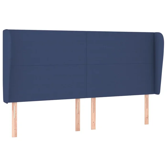vidaXL Cabecero con orejas de tela azul 163x23x118/128 cm (6)