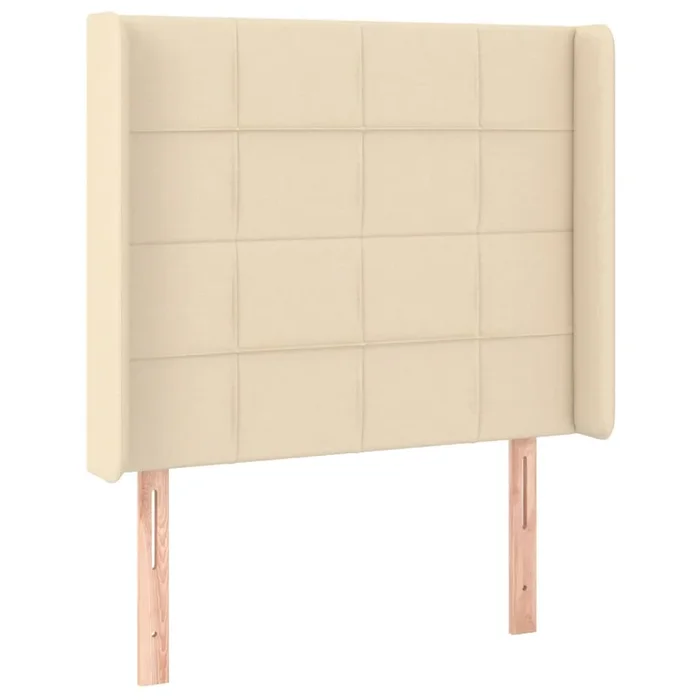 vidaXL Cabecero con orejas de tela color crema 103x16x118/128 cm (2)