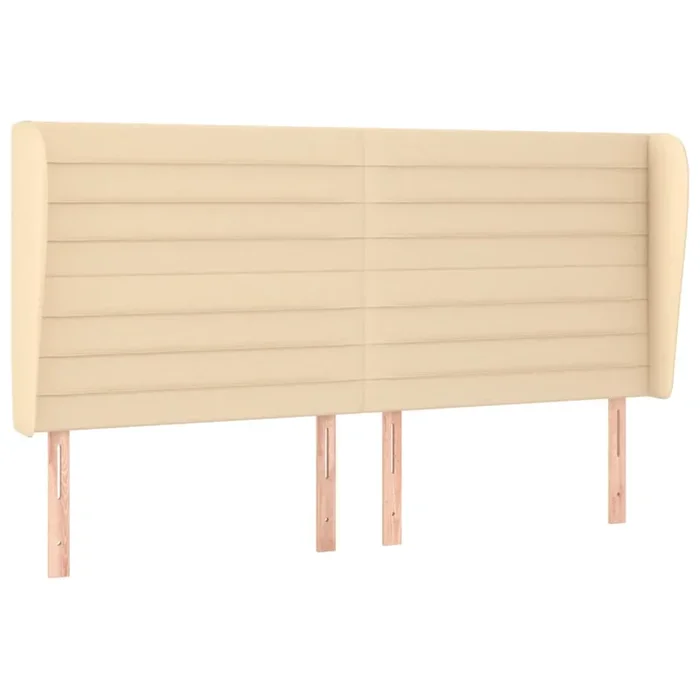 vidaXL Cabecero con orejas de tela color crema 203x23x118/128 cm (6)