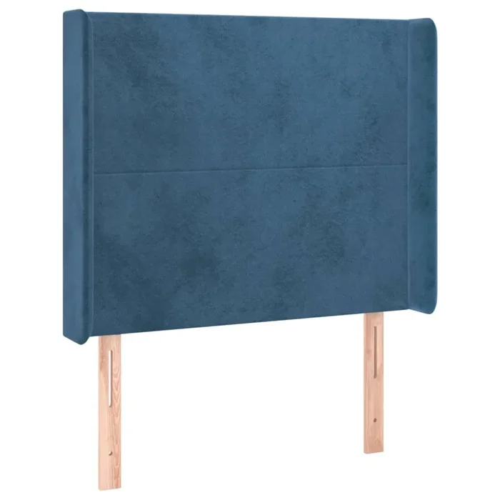 vidaXL Cabecero con orejas de terciopelo azul oscuro 83x16x118/128 cm (7)