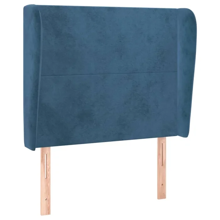 vidaXL Cabecero con orejas de terciopelo azul oscuro 83x23x118/128 cm (7)